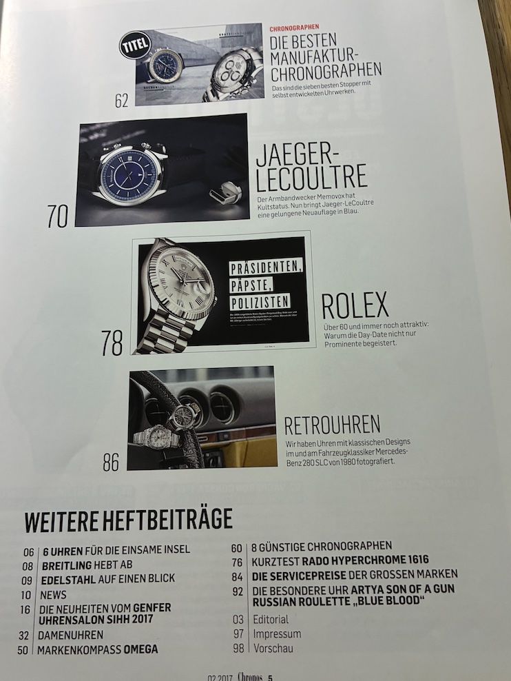 Riviste & Magazine: Rolex Day-Date, Chronographen u.v.m. – Usato da Baden venduto da Goldbaum 6
