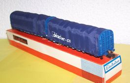 Electrotren H0 6100 Doppel-Schiebeplanwagen Delacher, rar!