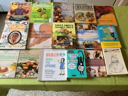 Lot de 14 livres et 2 revues sur la santé et le bien-être