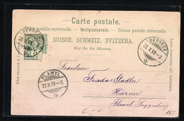 Cartes postales: Litho Berneck, Strassenblick in die Neug – D'occasion à Berlin par bartko-reher 1