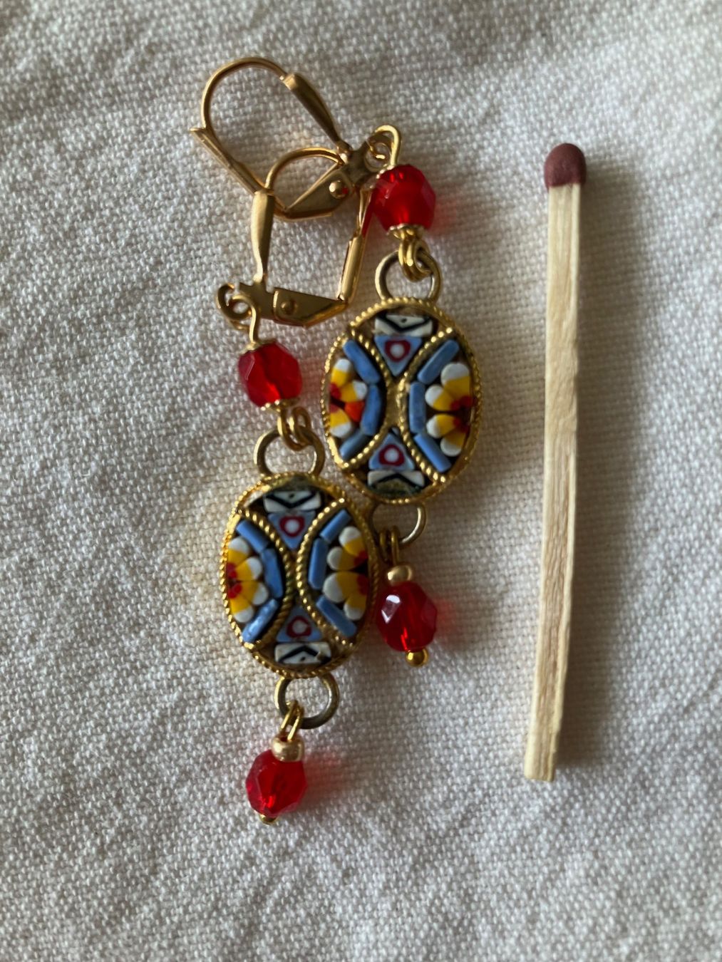 Boucles d'oreille: hübsche Mikromosaikohrringe – Neuf (Voir description) à Zürich par aannnnaa48
