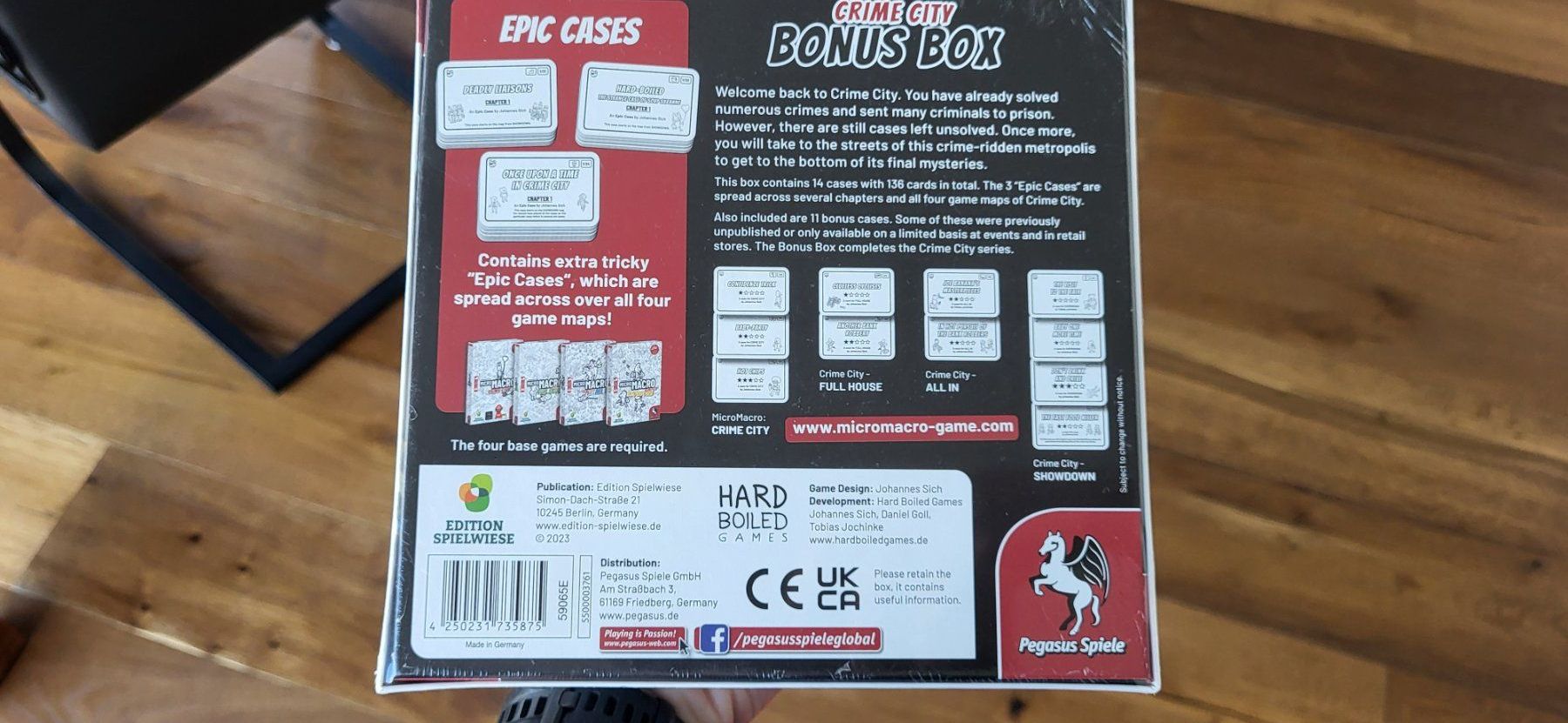Pegasus Spiele Jeux: Micro Macro Crime City BONUS BOX – D'occasion à Horgen par Sonya2 2