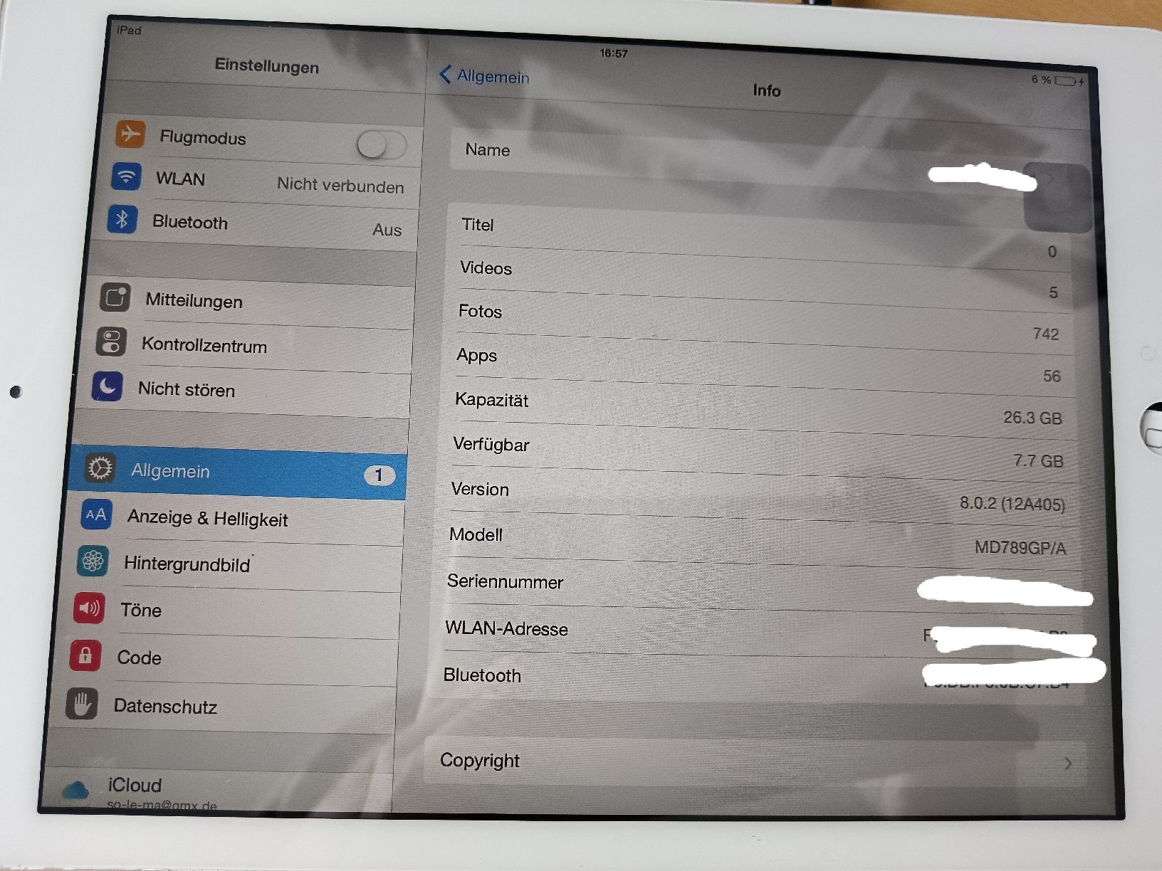 Apple Tablet PC: iPad Air ca. 2014 – Usato da Wauwil venduto da kai_v59l 5