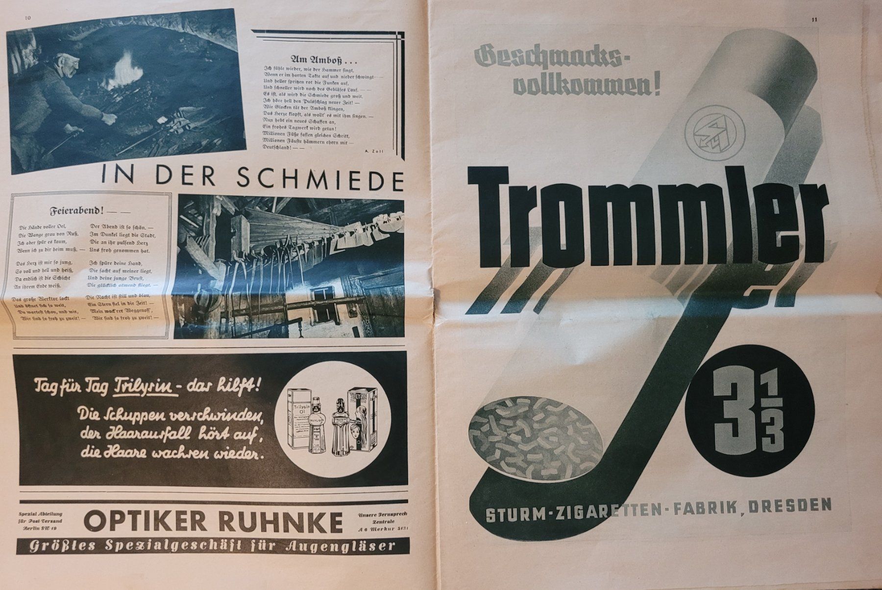 Armi bianche: Deutsches Reich, DAF Zeitung – Usato da Kriens venduto da KTP 1