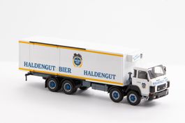 Saurer 8x4 Haldengut Bier mit Kofferaufbau im Mst. 1/50