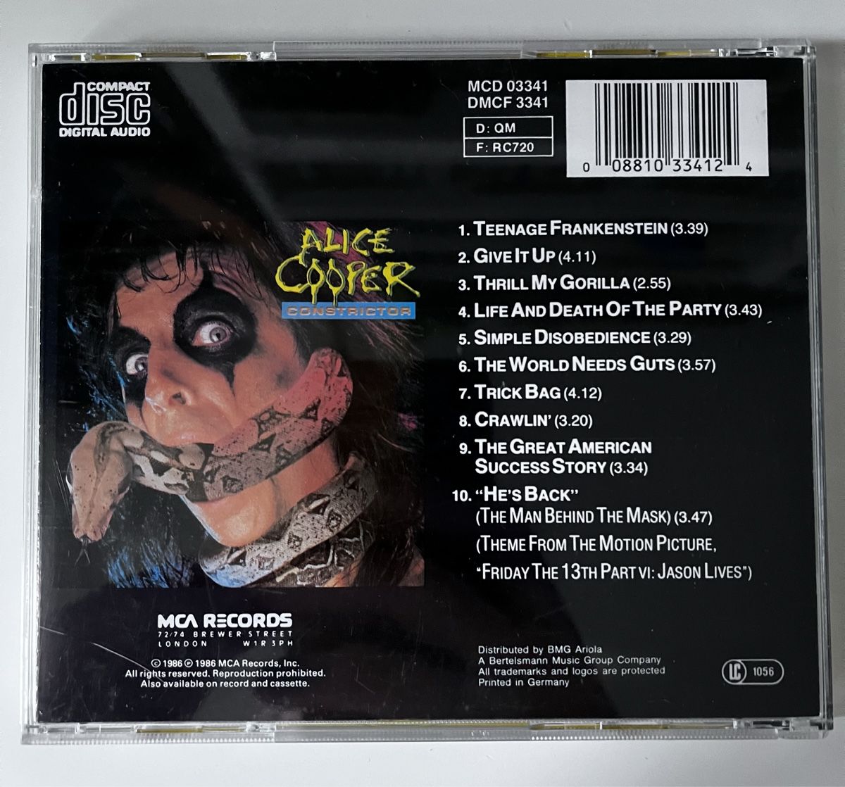 CDs: Alice Cooper - Constrictor – D'occasion à Zürich par Tyler1983 1