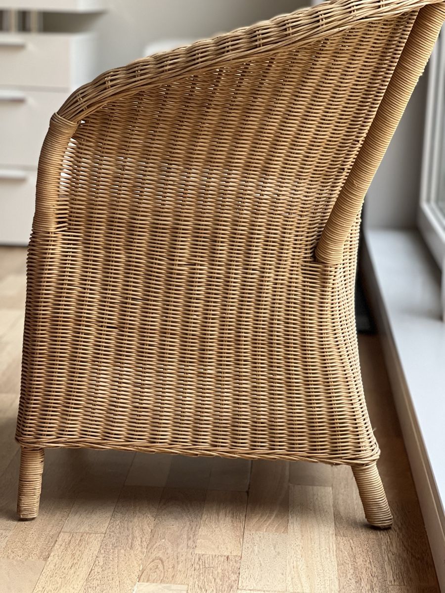 Ikea Sessel: Korbstuhl mit Kissen – Gebraucht aus Bassersdorf von  1