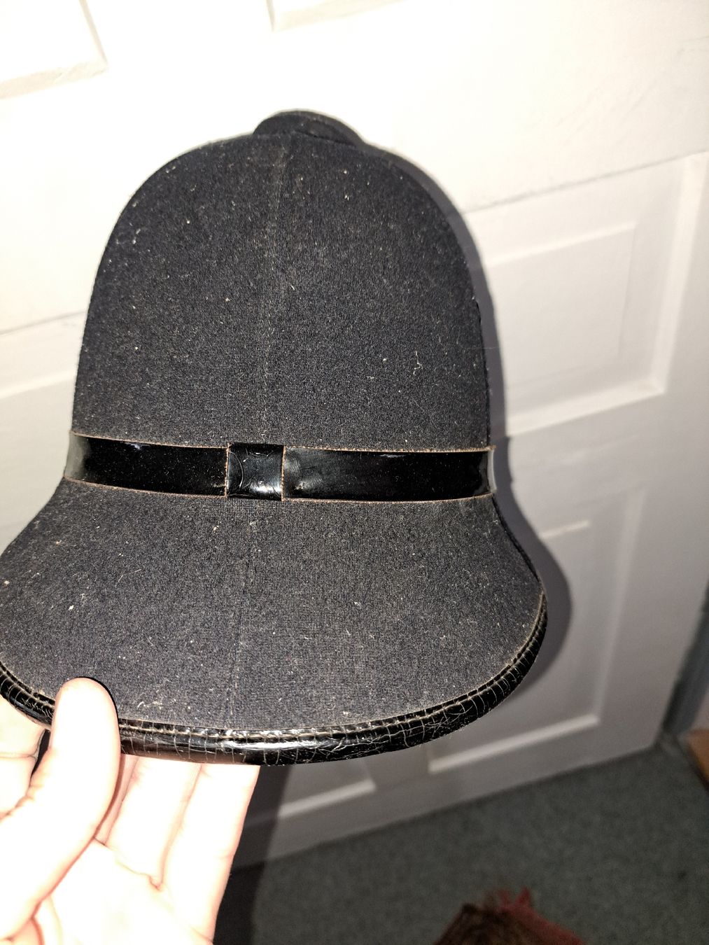 Abiti antichi: Original Englischer Helm, schwarz, Grösse 56 – Usato da Kölliken venduto da Upcycling-by-Mc-TAM 3