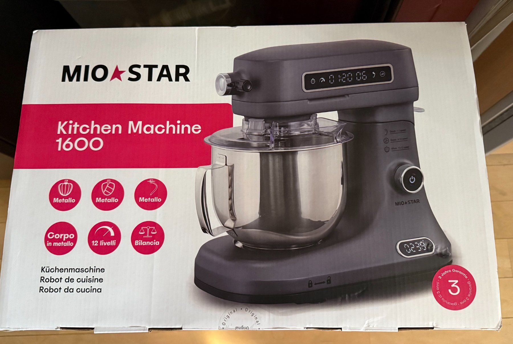 Mio Star Elettrodomestici da cucina: MioStar Kitchen Machine 1600W, 12 Geschwindigkeiten, Neu! – Nuovo e nell'imballaggio originale da Cham venduto da kusi6331