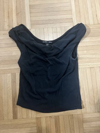 Silence + Noise Top, schwarz, Grösse S