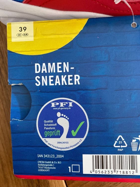 Chaussures femmes: LIDL Damen-Sneaker NEU Grösse 39 – Neuf avec emballage d'origine à Schwyz par Trofana 2