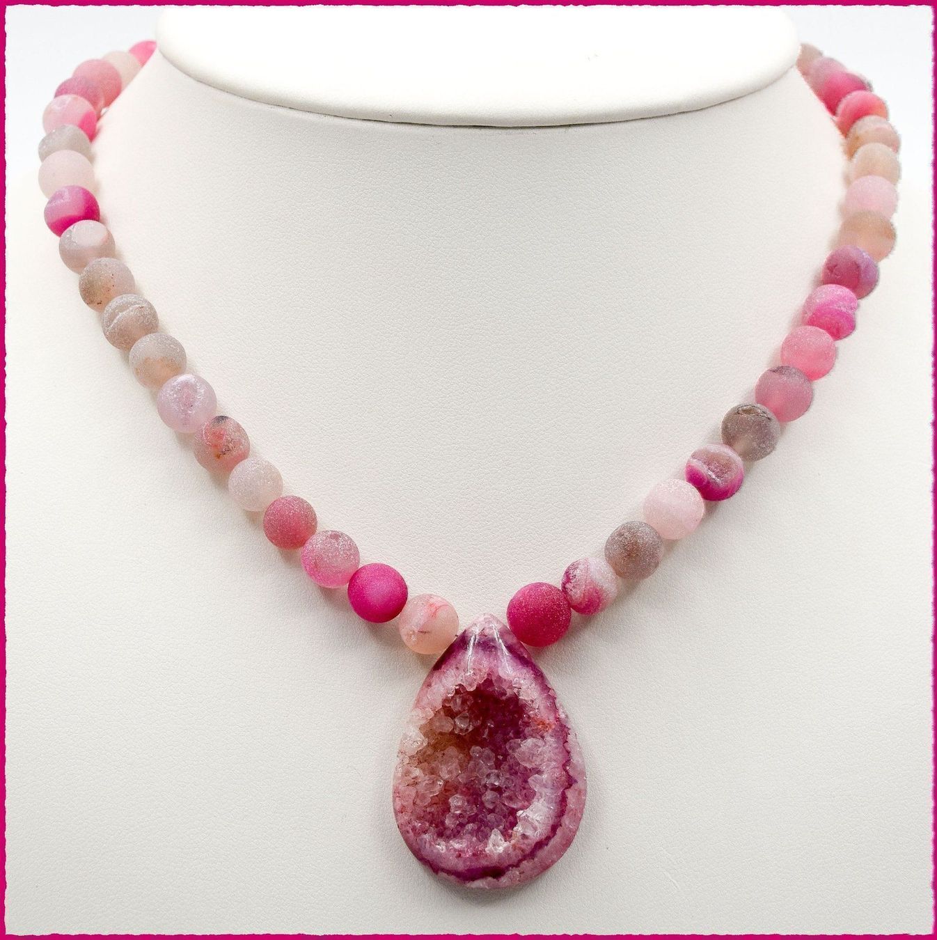 Catenine: ♛ Designerkette Achat / Druzy 43.5cm – Nuovo e nell'imballaggio originale da Oberglatt ZH venduto da Hot-Spot 3