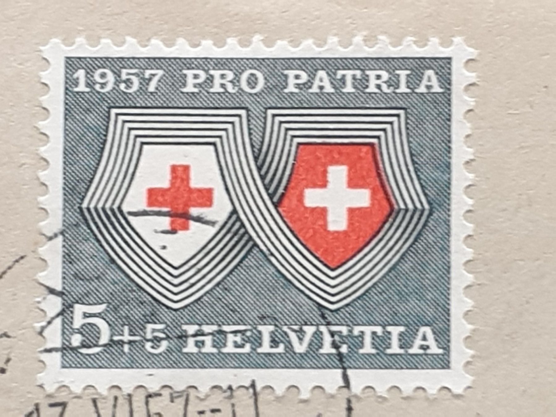 Alle Briefmarken: (225)  Brief mit Satz Pro Patria 1957 – Gebraucht aus Schwarzhäusern von Inot3 2