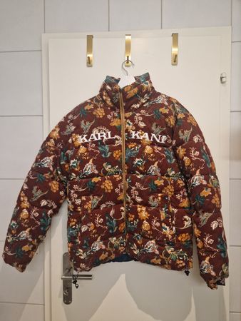 Karl Kani 2 in 1 Jacke Kordjacke Grösse M Bordeux Dunkelgrün