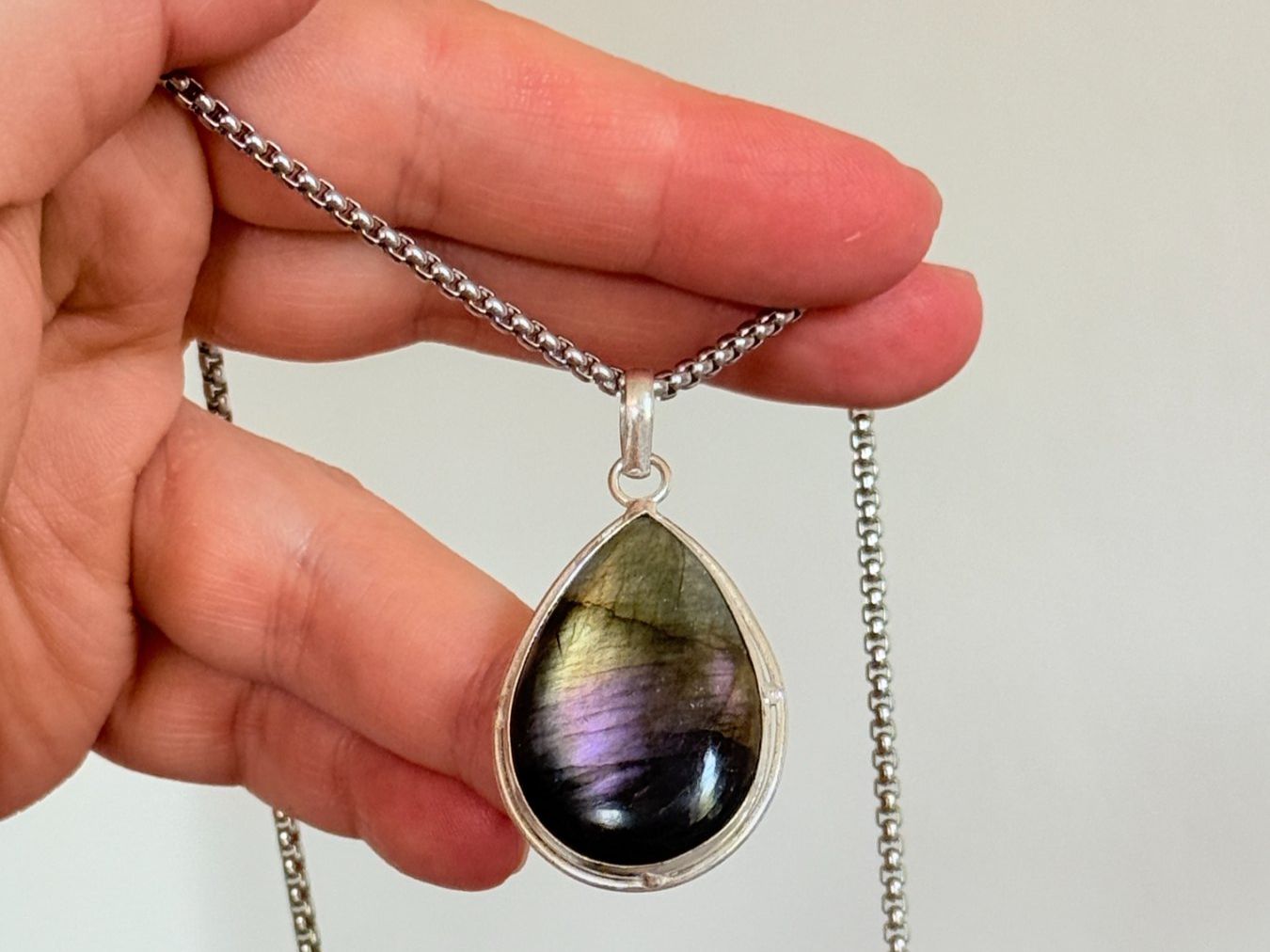 Ketten: Collier labradorite, élégant et tendance ✨ – Neu und originalverpackt aus Genève von AWWA