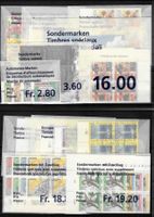 2001, Lot Viererblocks gestempelt ET in Tüten (15730)