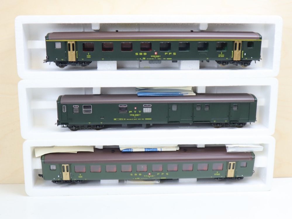 ROCO 3 x SBB Personenwagen Set - 4239/4241/4238 - H0 Licht (Gebraucht ...
