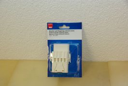 5-pol. Stecker und Kupplung 2,5mm(2), weiss