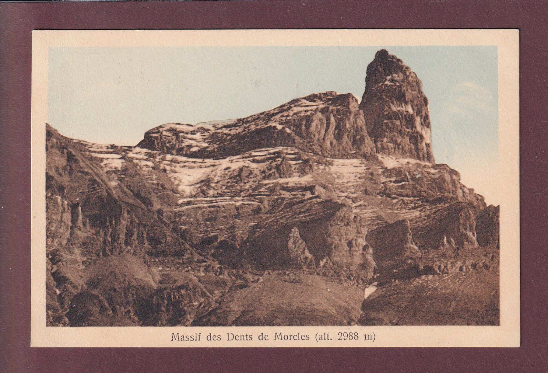 Cartoline postali: Massif des DENTS DE MORCLES – Usato da Pully venduto da nicecards
