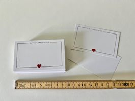 Einfache, leere Karten für deine Nachricht. Mit Herz - 50 St