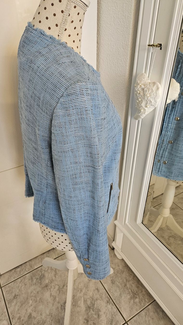 Giacche: Blazer Jacke Gr. 40, helles Jeansblau Blau Marc Aurel – Usato da Gossau ZH venduto da Goes05 6