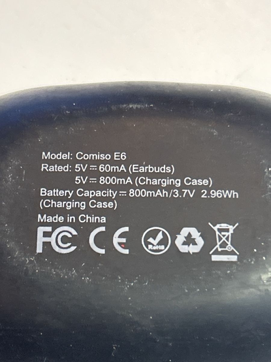 Kopfhörer: In-Ear Kopfhörer Comiso E6 mit Ladecase schwarz (2S3) – Gebraucht aus Neuenhof von 123-Allerlei 4