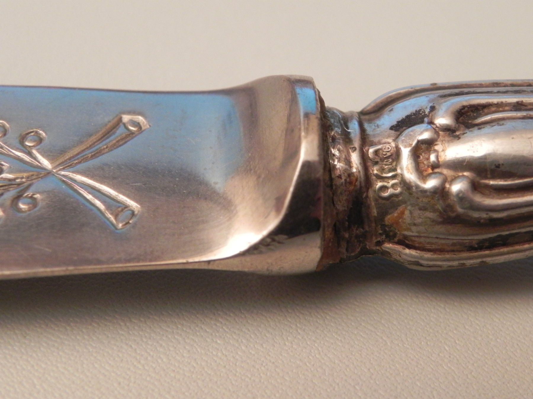 Posate: altes 800er Silber-Kuchenmesser / Messer – Usato da Minusio venduto da Lory64 7