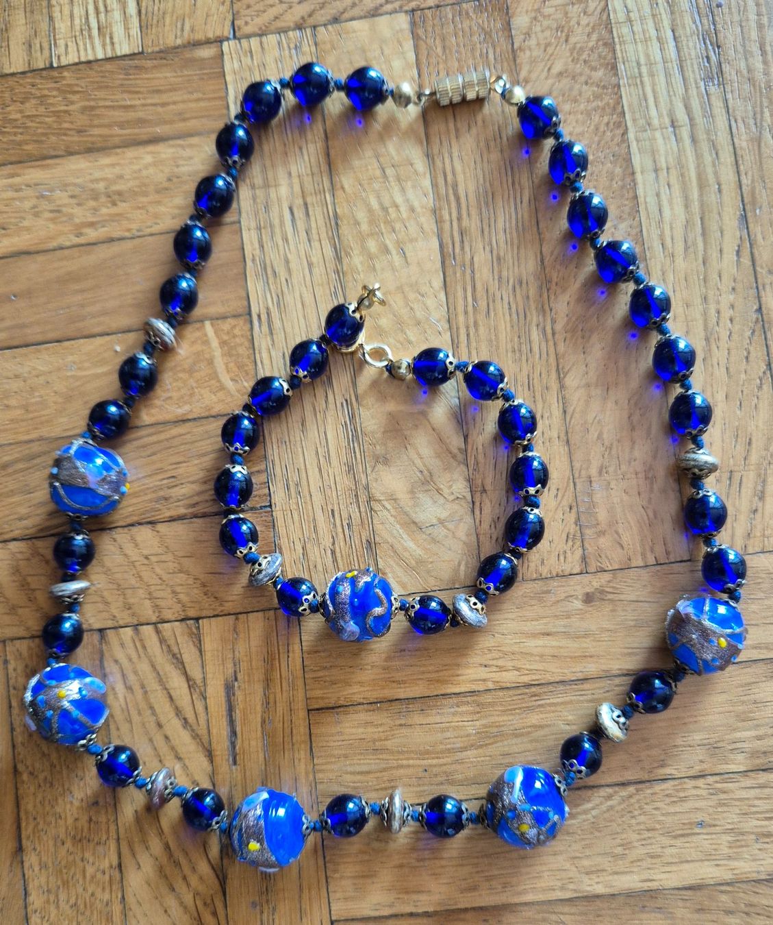 Altri gioielli: magnifique parure collier et bracelet bleu + incrustations – Nuovo (secondo la descrizione) da Neuchâtel venduto da simbajoyce123