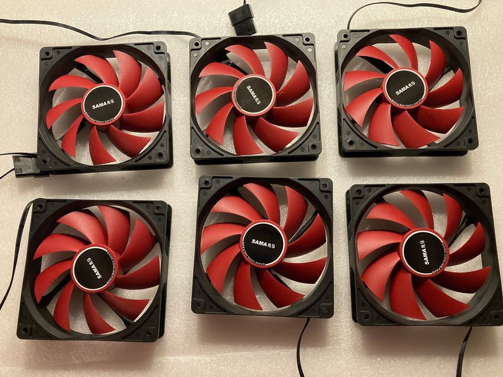 6x Gehäuse Lüfter 120mm von SAMA Game Cooling Fans Kaufen auf Ricardo