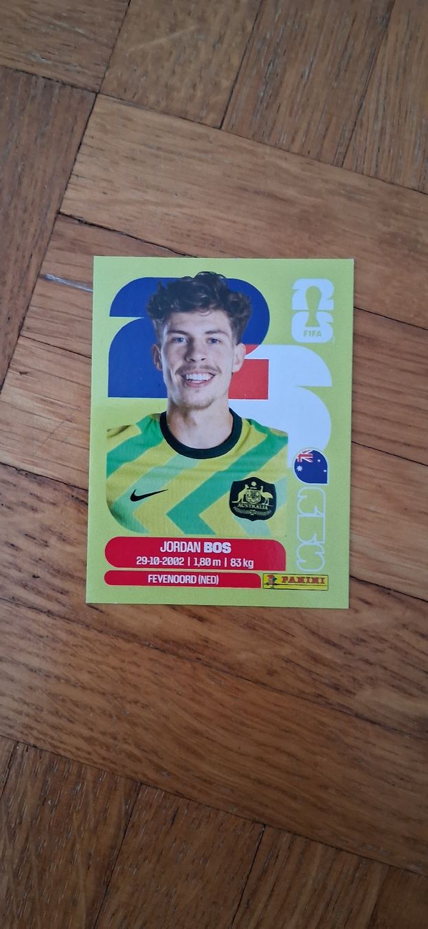 Panini Sammelbilder & Trading cards: WM- Panini 2026 Sticker Jordan Bos – Gebraucht aus Zürich von Pryter