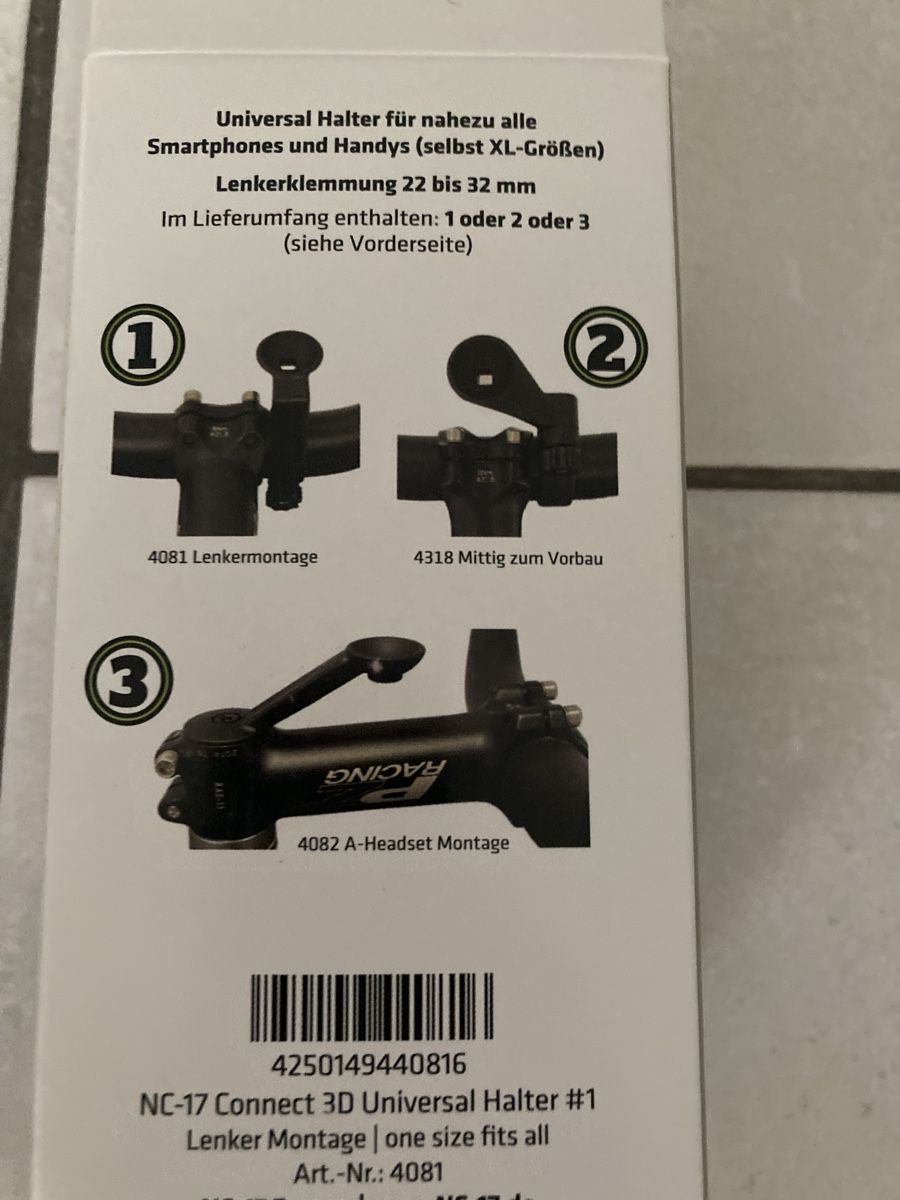 Staffe: NC-17 Universallenkerhalterung – Nuovo e nell'imballaggio originale da Baar venduto da Flobee 1