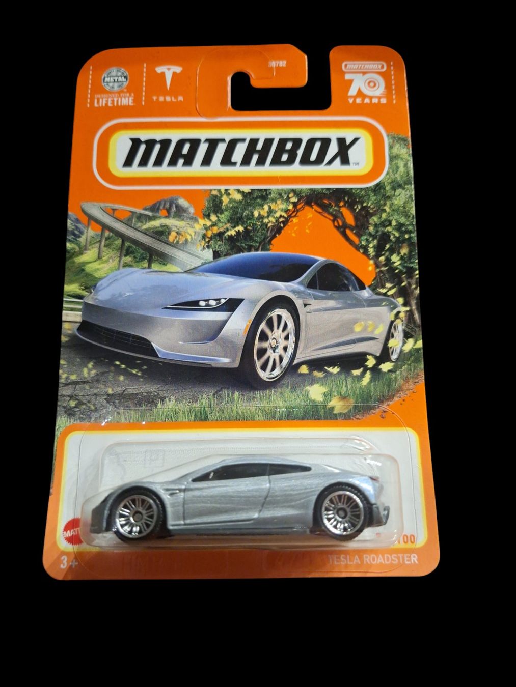 Matchbox Modellini d'auto: Matchbox 2023 Tesla Roadster 91/100 L – Nuovo e nell'imballaggio originale da Adlikon venduto da Mmartin0
