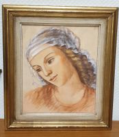 Aquarell Zeichnung Monogramm datiert (19)47