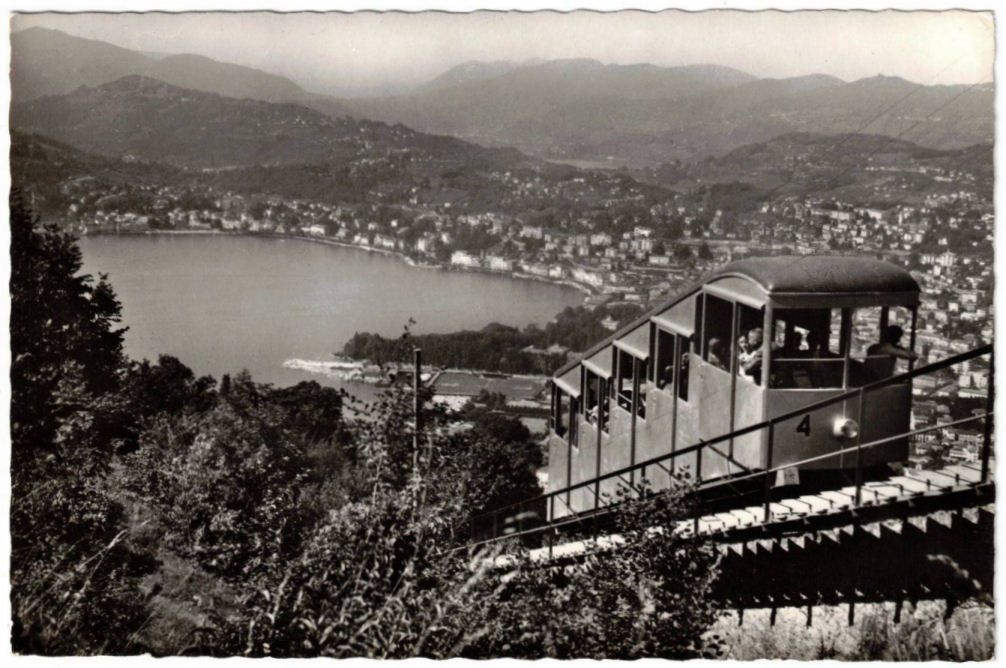 Cartoline postali: Lugano - Standseilbahn Monte Bré – Usato da Binningen venduto da Mountainrider
