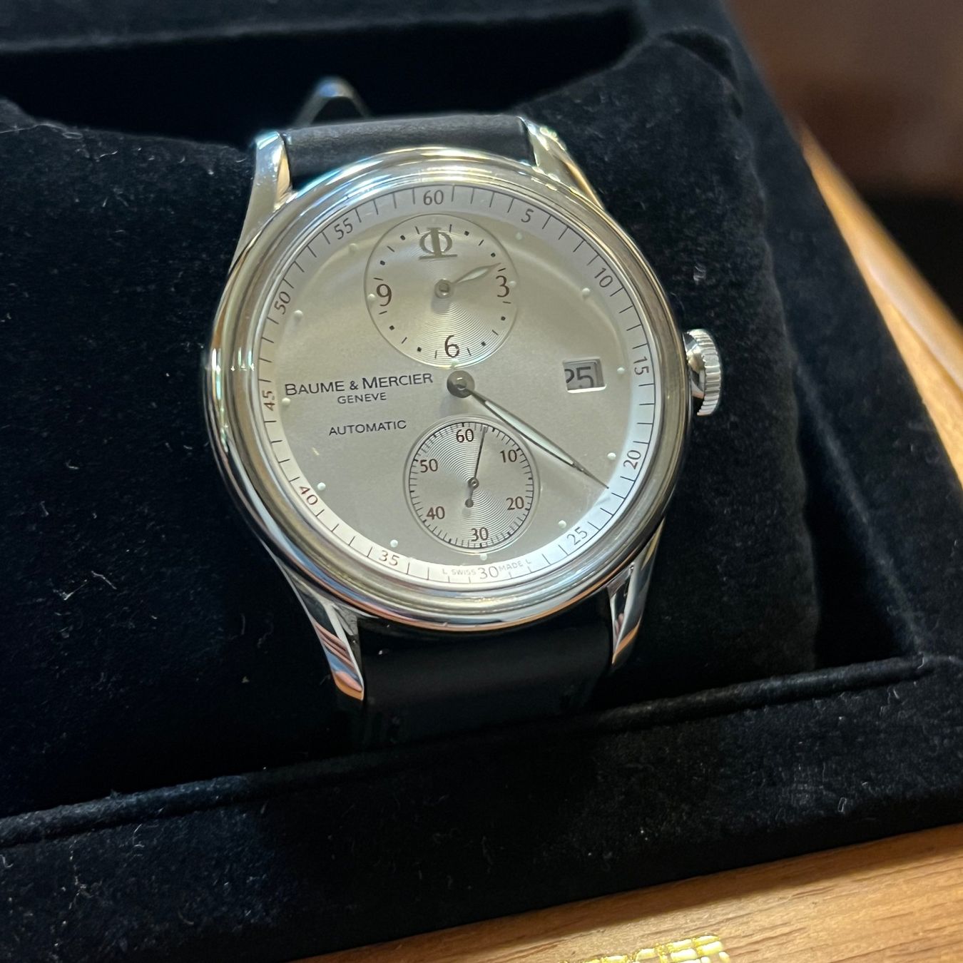 Baume & Mercier Uhren: Baume & Mercier Automatic Date Full Set 65573 – Gebraucht aus Carouge GE von Watchaser 1