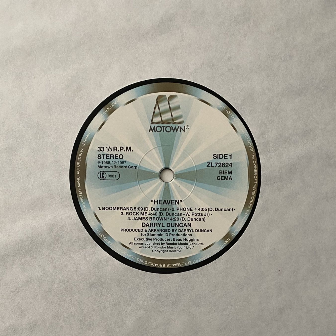 Schallplatten: Darryl Duncan, Heaven – Neu (gemäss Beschreibung) aus Flums von Empe1 2