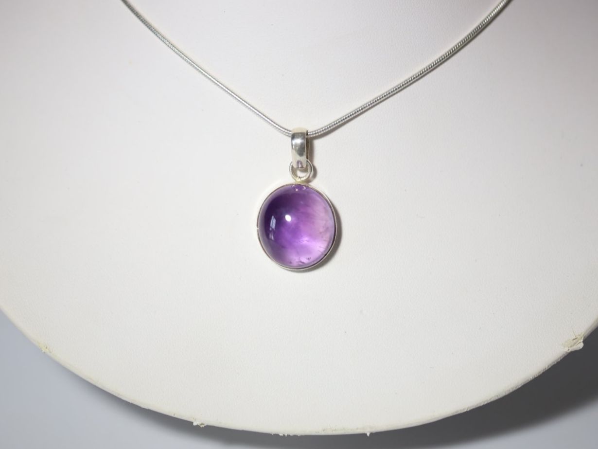Anhänger: Pendentif Améthyste 21mm & Argent 925 / Amethyst Anhänger – Neu und originalverpackt aus Lausanne von Ory7
