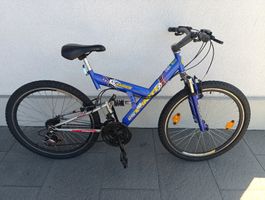 Mountainbike Trinity vollgefedert blau gebraucht