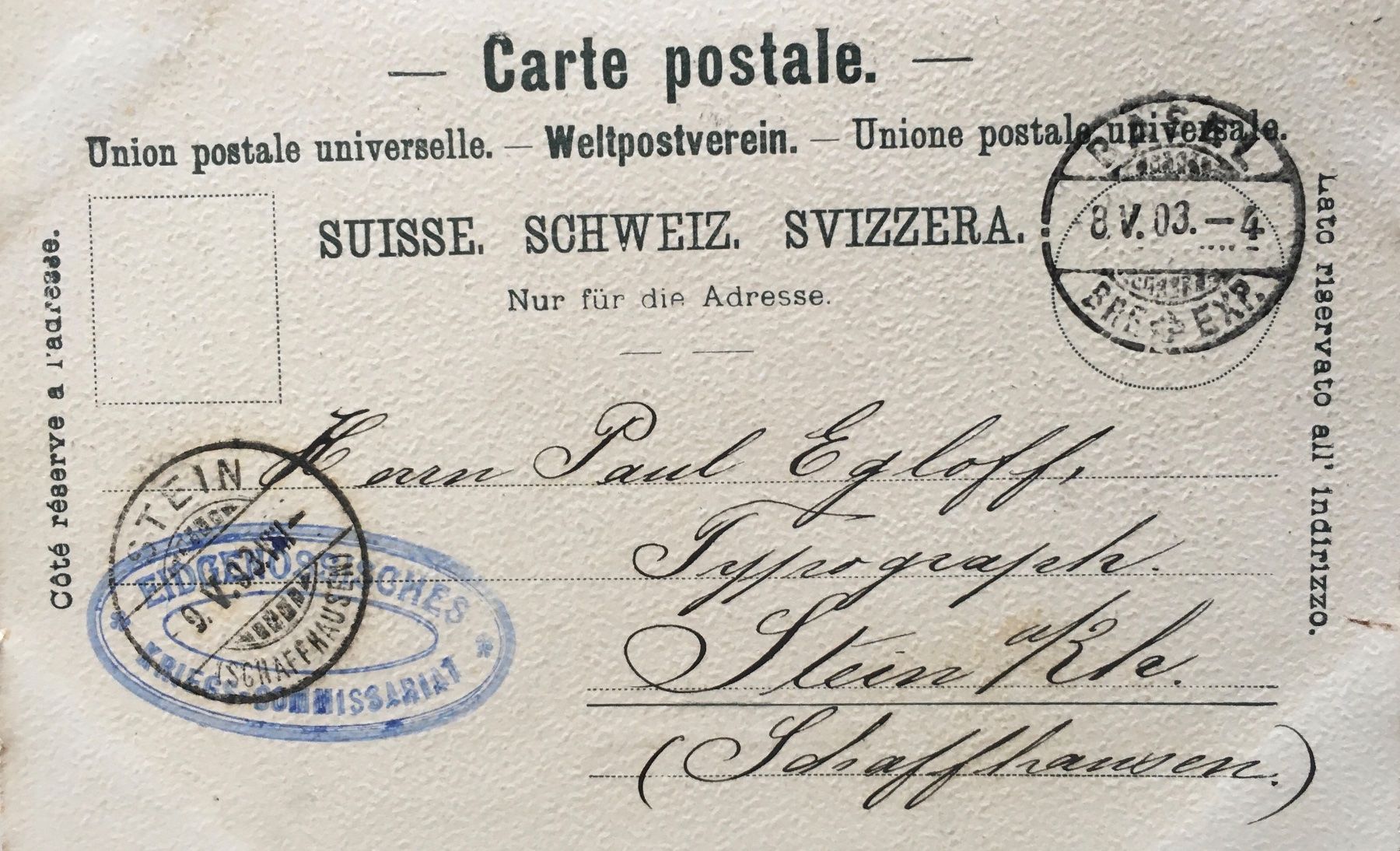 Cartoline postali: Basel, Schwäne, Jugendstil, Metz, 1903 – Usato da Frauenfeld venduto da Merk52 1