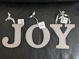 3xShabby chic Metallbuchstabenset
