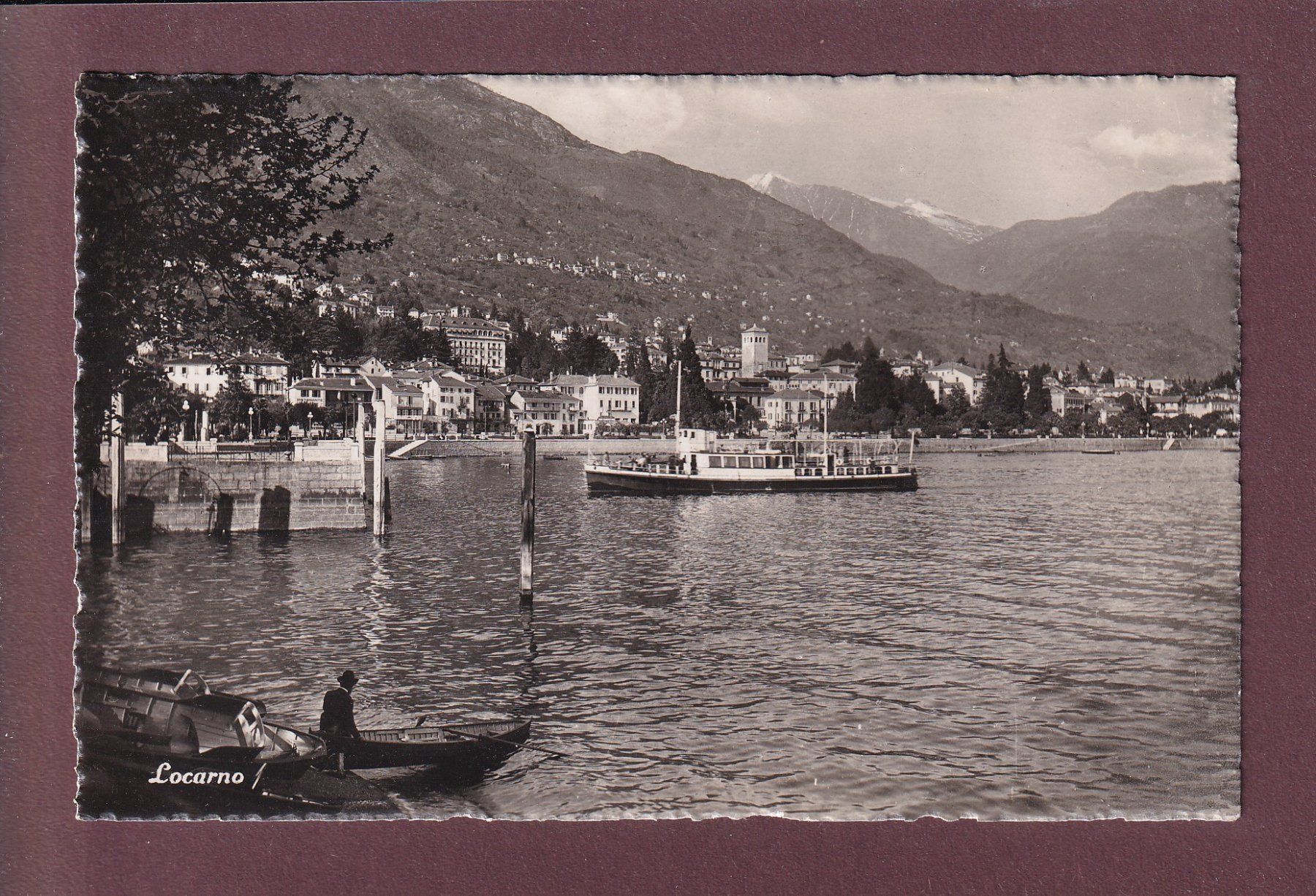 Ansichtskarten: LOCARNO - Quai - Nave - 1945 – Gebraucht aus Pully von nicecards