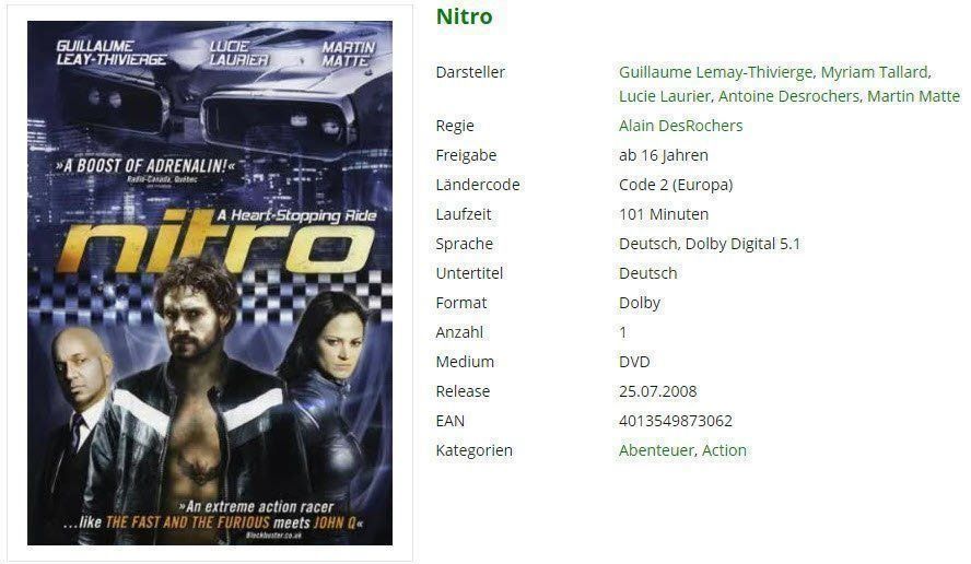 Alle DVDs: Nitro - DVD – Gebraucht aus Buchrain von Sssschaller