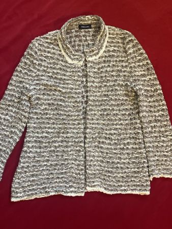 Strickjacke Anneclaire beige braun meliert guter Zustand