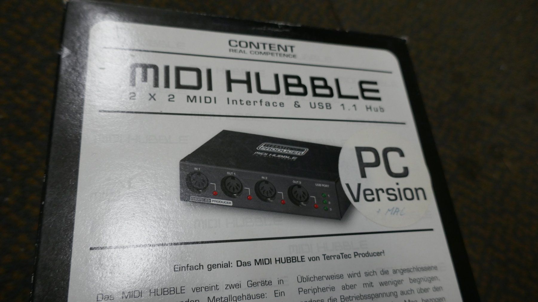 Schede audio: Terratec MIDI Hubble – Nuovo e nell'imballaggio originale da Wenslingen venduto da FairlightCMI 1