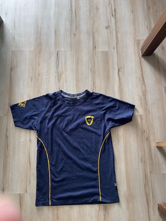 T-shirt vintage Samurai Sportswear,  S, bleu/ SVP LISEZ text