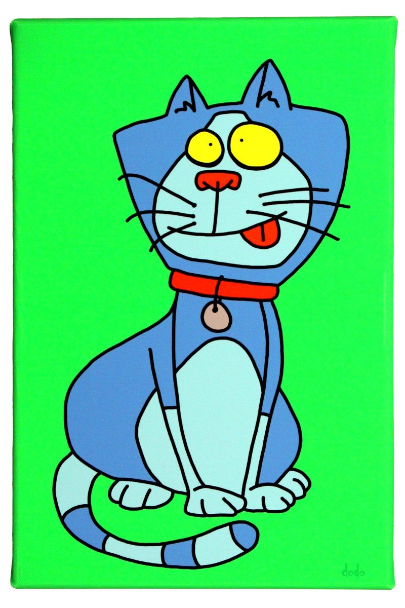 Foto & Immagini: Lustiges Comic Leinwandbild " Katze #11 " – Nuovo e nell'imballaggio originale da Winterthur venduto da Dfreudo