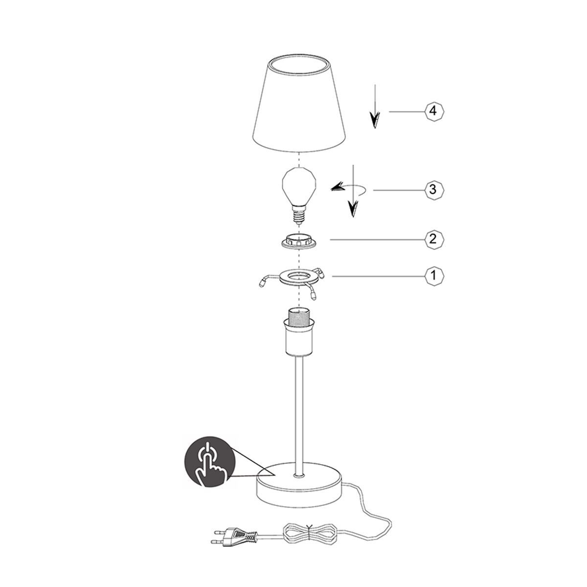 Lampade: Tischleuchte, Konisch, 32 cm Höhe – Nuovo (secondo la descrizione) da Kreuzlingen venduto da Smart-Light 3