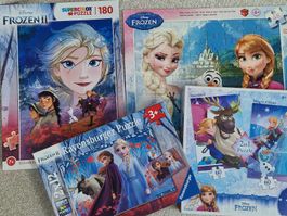 4 Puzzles - Frozen - Anna, Elsa 3+, 4+, 7+