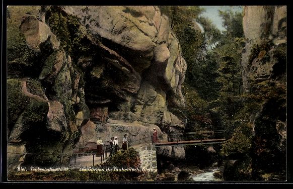 Cartoline postali: AK Biel, Taubenlochschlucht – Usato da Berlin venduto da bartko-reher