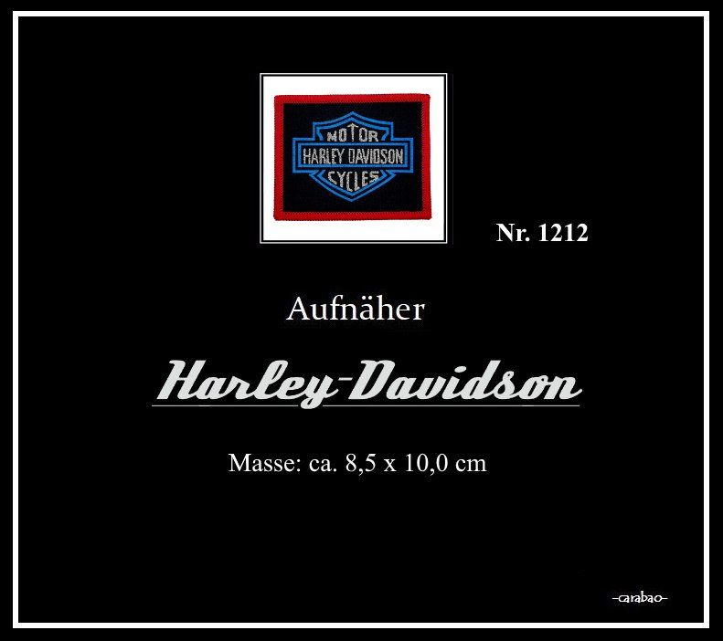 Toppe: Aufnäher *Harley Davidson* - Nr. 1212 – Nuovo (secondo la descrizione) da Winterthur venduto da --carabao-- 3